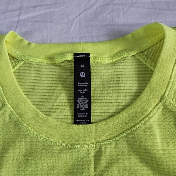 Lululemon Metal Vent Tech SS Shirt Highlighter Yellow HIYE Men's Size XSmall - Picture 3 of 6